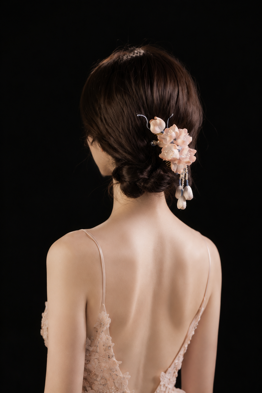 Handmade Begonia Velvet Flower Hair Comb