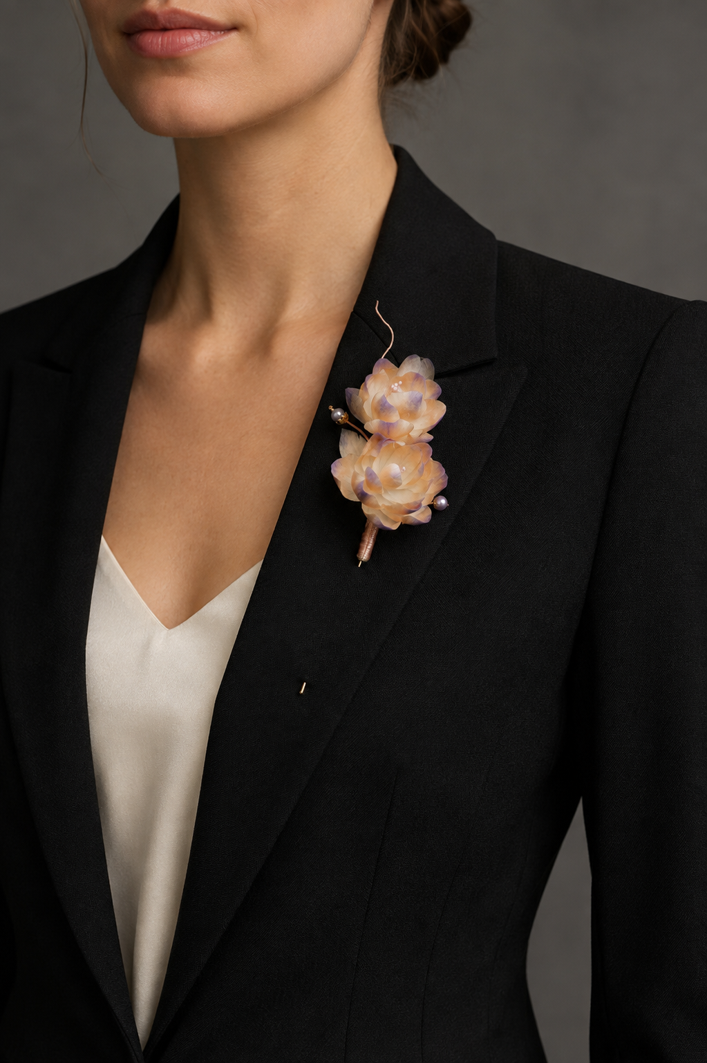 Pink & Purple Rose Brooch