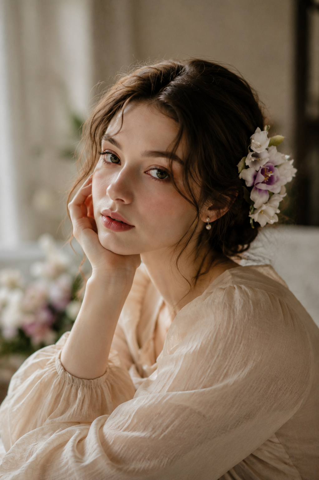 Purple Freesia Hairpiece