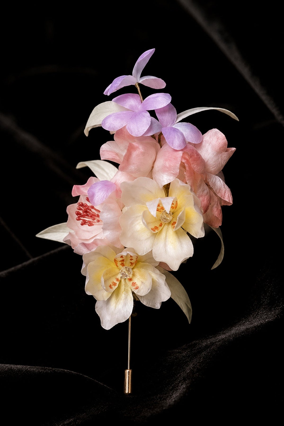 Pastel Orchid Brooch