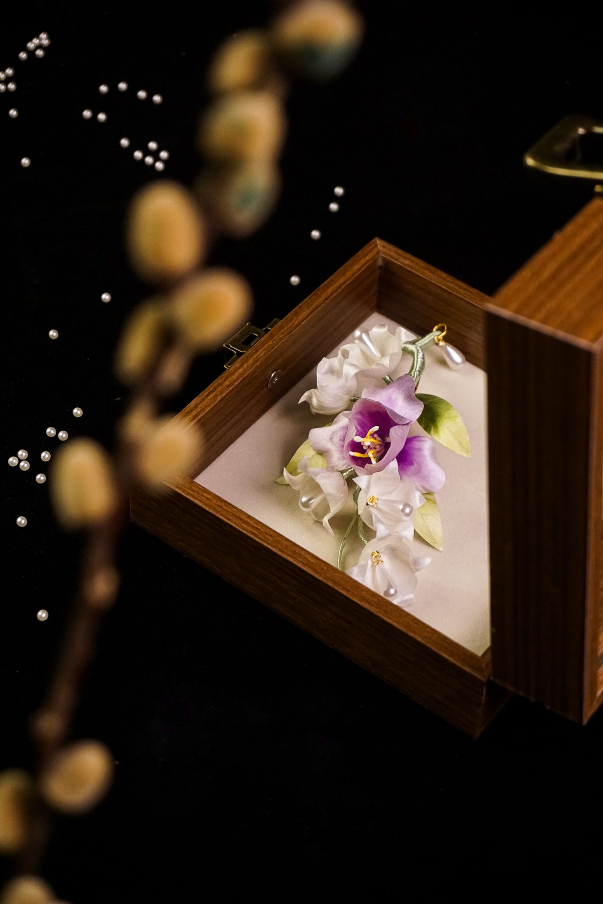 Purple Freesia Hairpiece