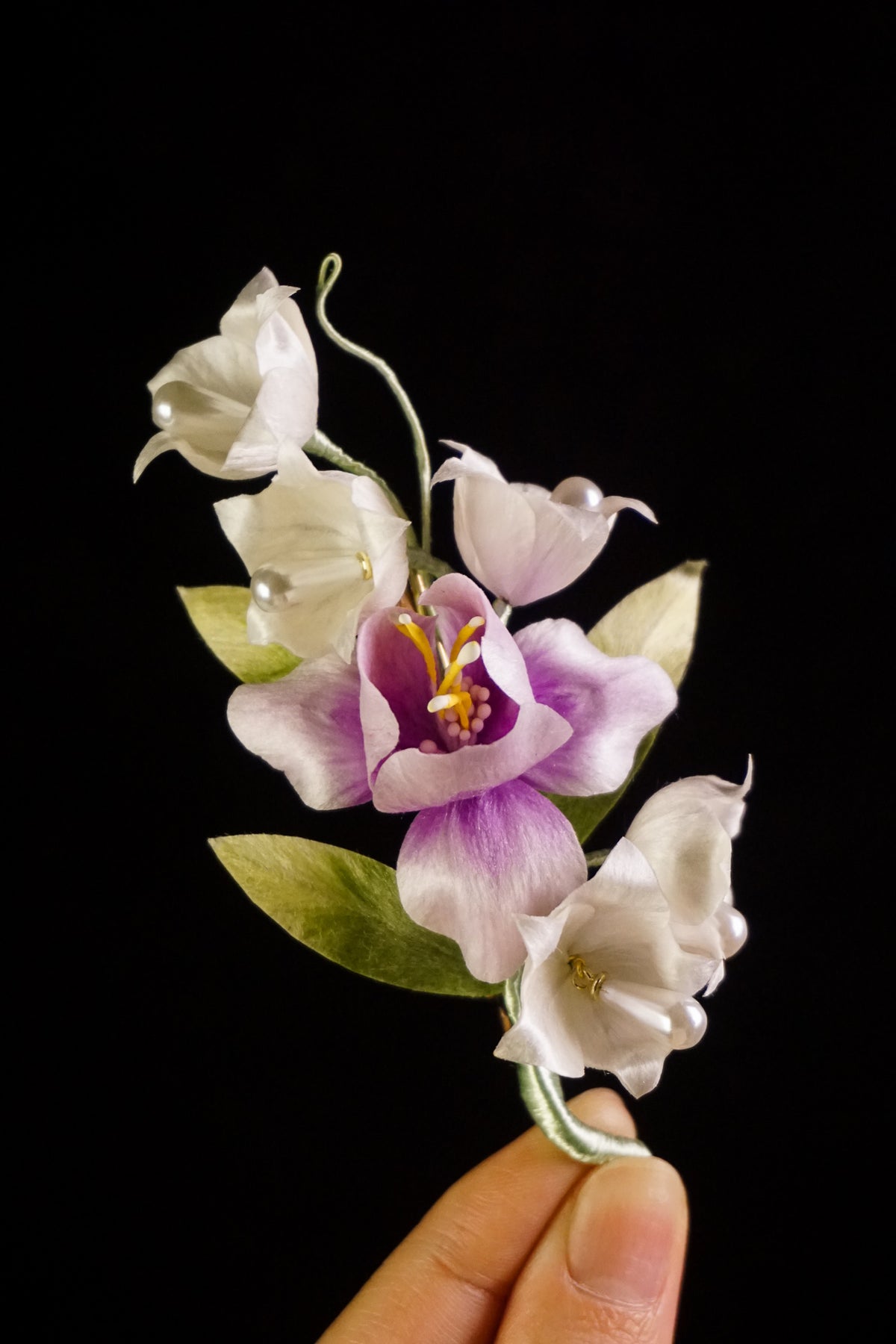 Purple Freesia Hairpiece