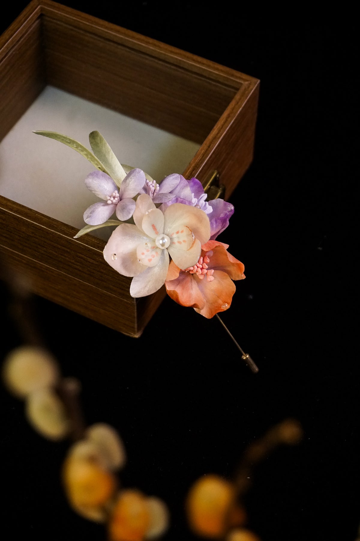 Handmade Pastel Floral Bouquet Brooch