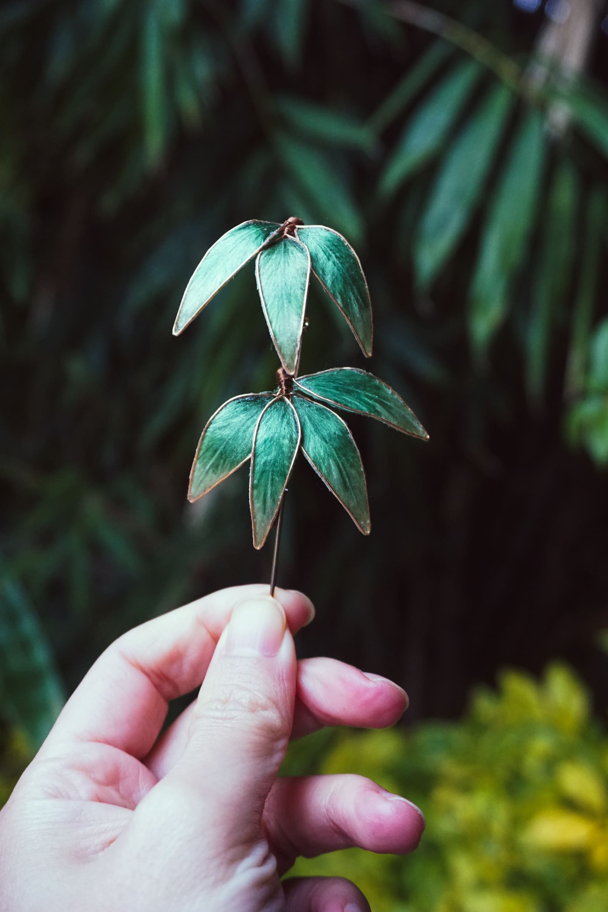 Bamboo Leaf Brooch