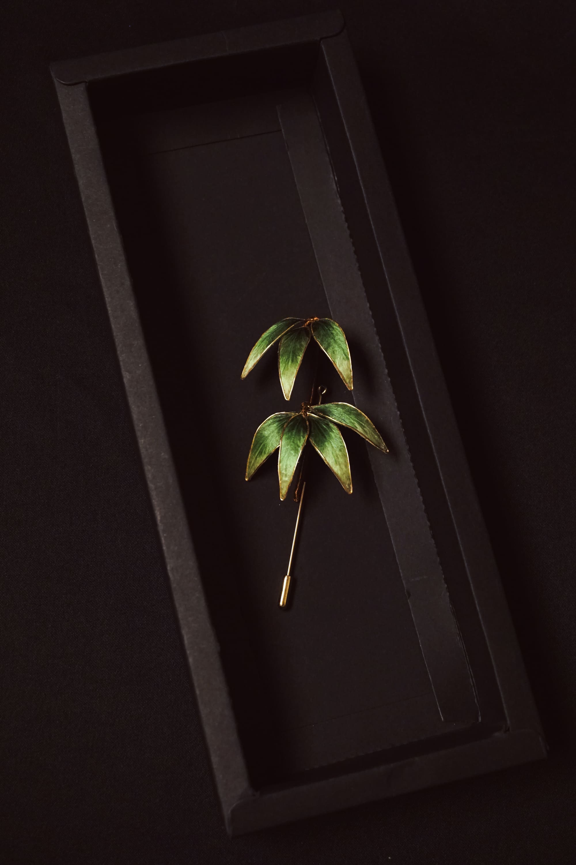Bamboo Leaf Brooch