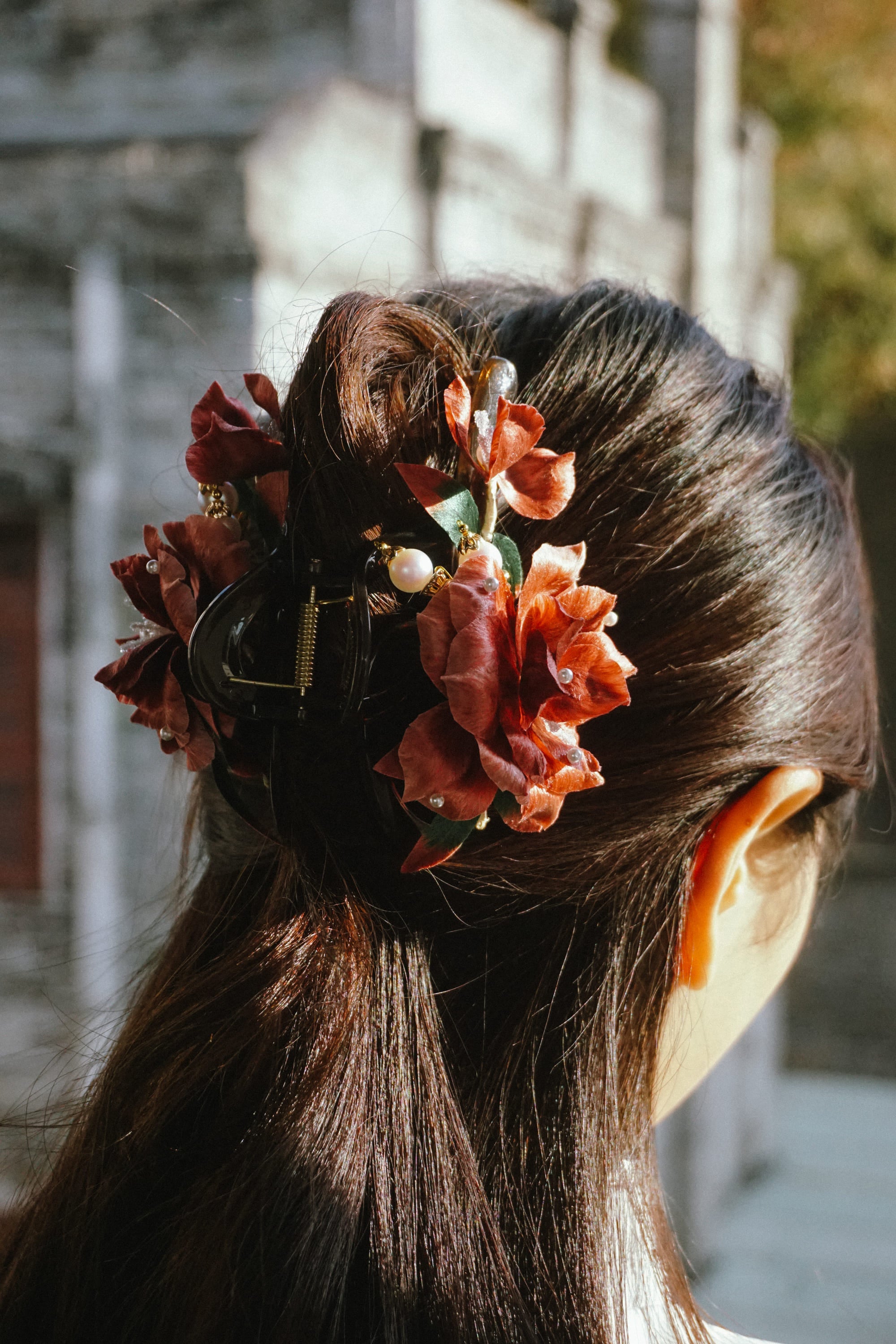 Autumn Camellia Hair Claw