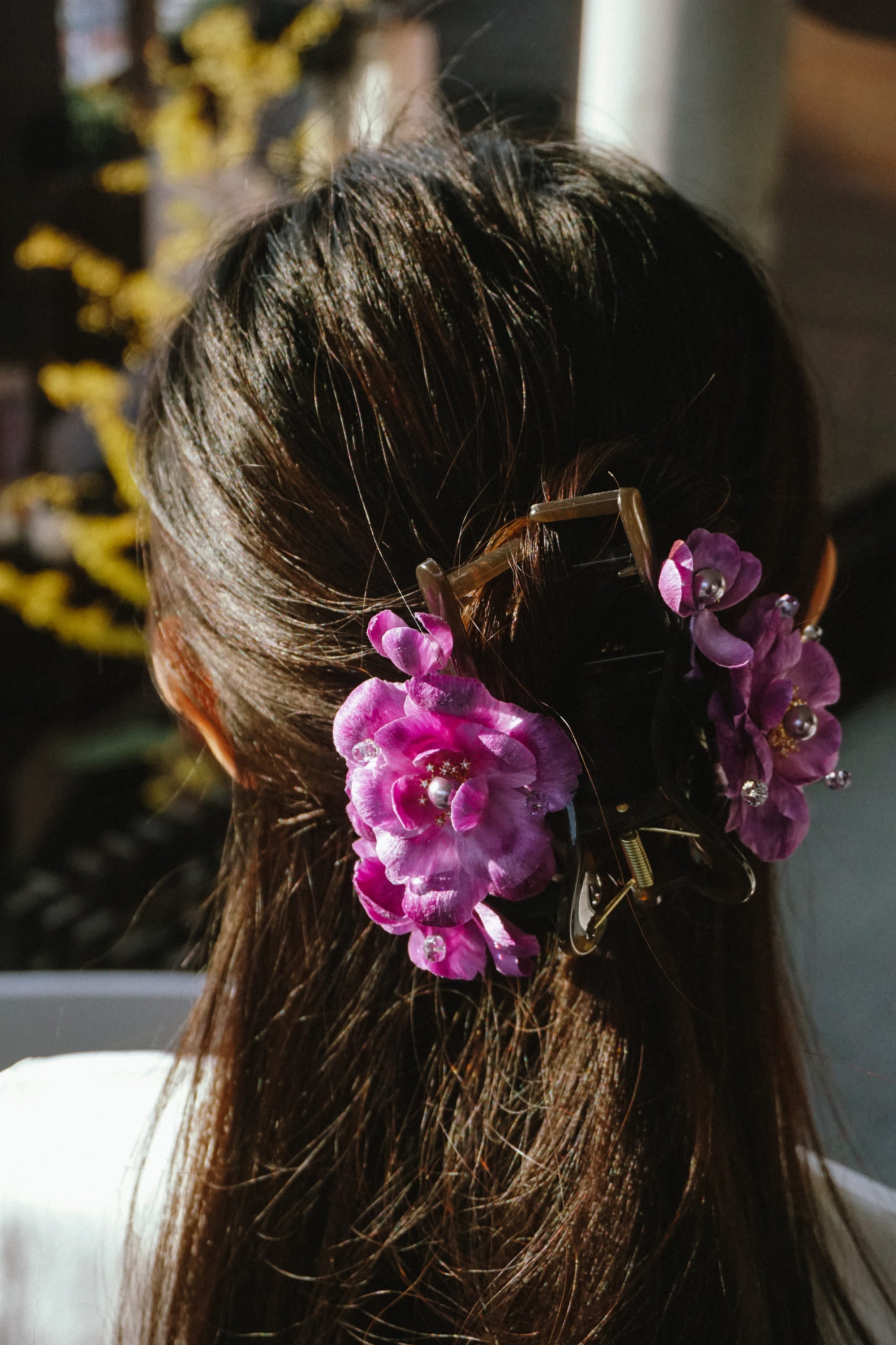 Pink Blossom Hair Claw