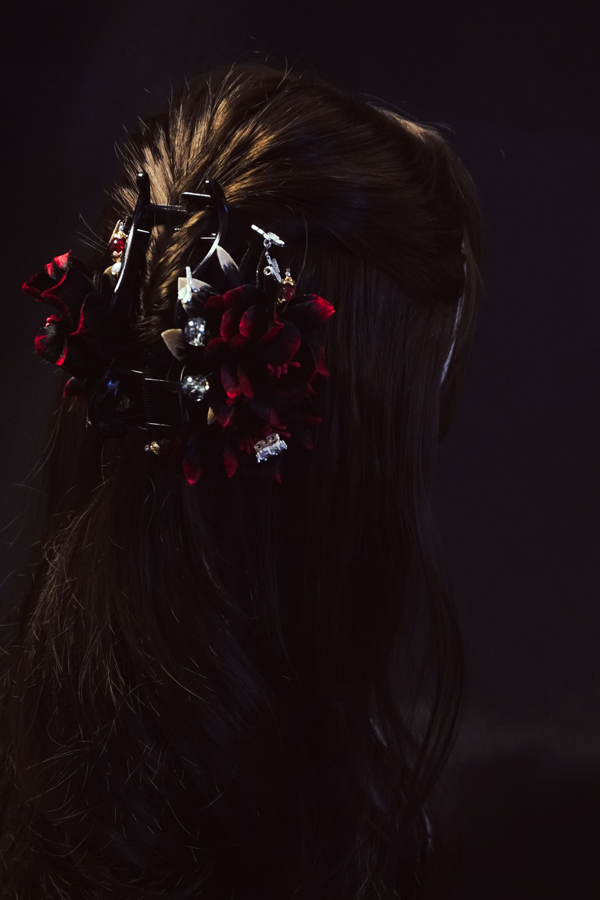 Midnight Rose Hair Claw