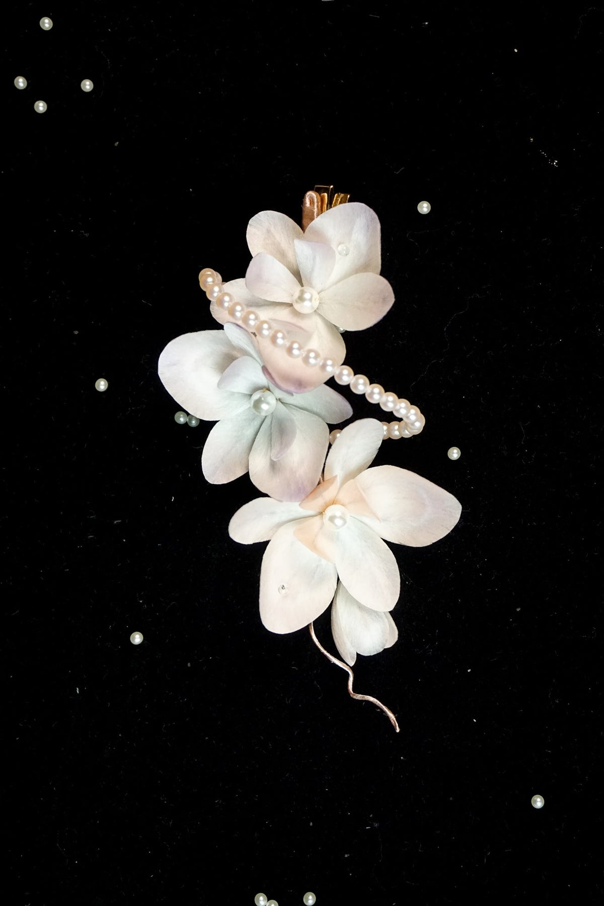 Handmade Phalaenopsis Orchid Velvet Flower Hair Clip