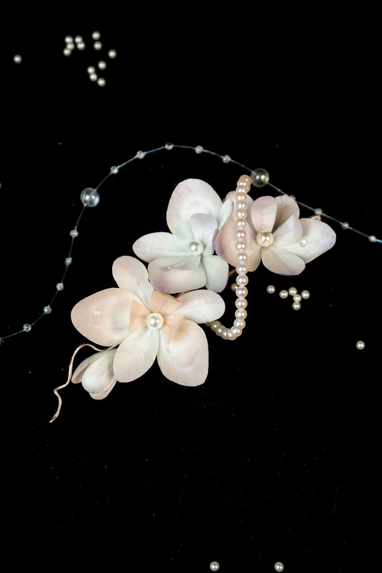 Handmade Phalaenopsis Orchid Velvet Flower Hair Clip