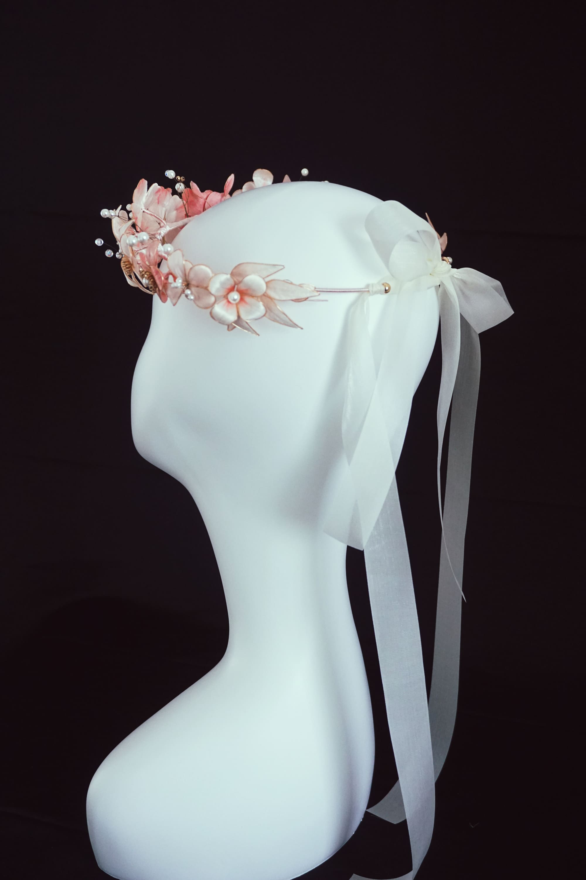 Enamel Pink Flower Crown