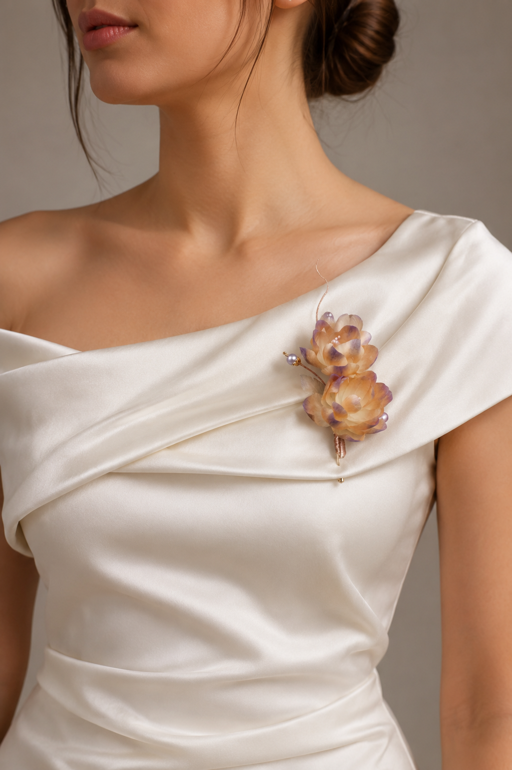 Pink & Purple Rose Brooch