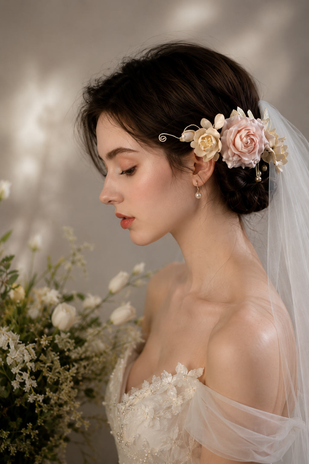 Handmade Rose Velvet Flower Hairpin