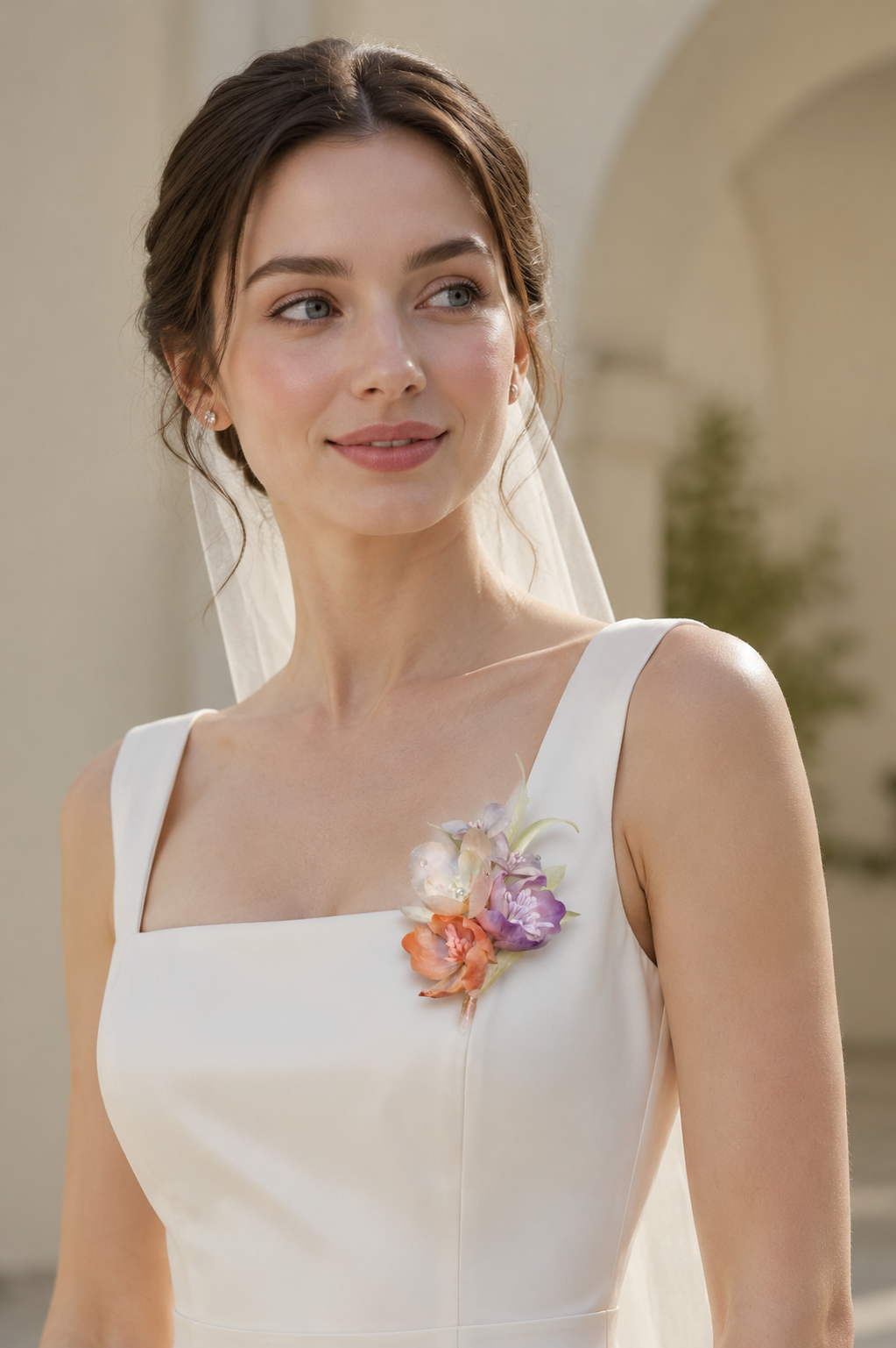 Handmade Pastel Floral Bouquet Brooch