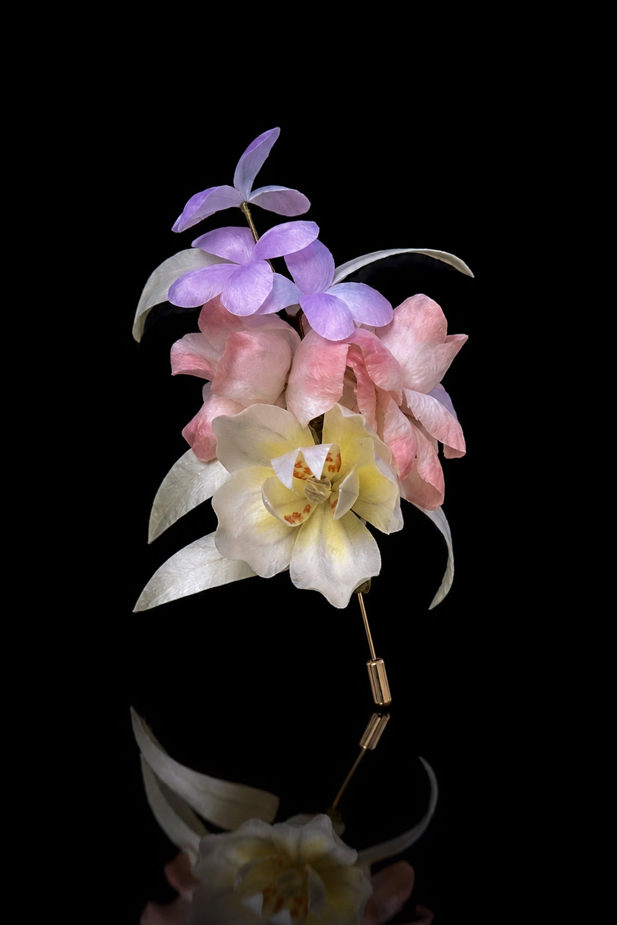 Pastel Orchid Brooch
