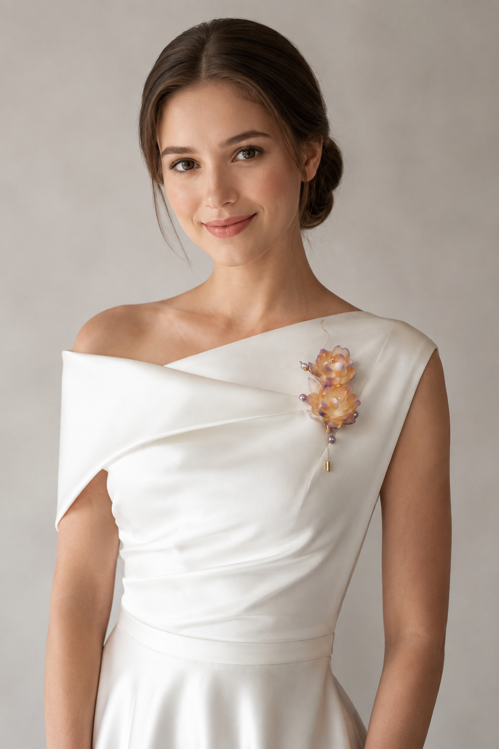 Pink & Purple Rose Brooch