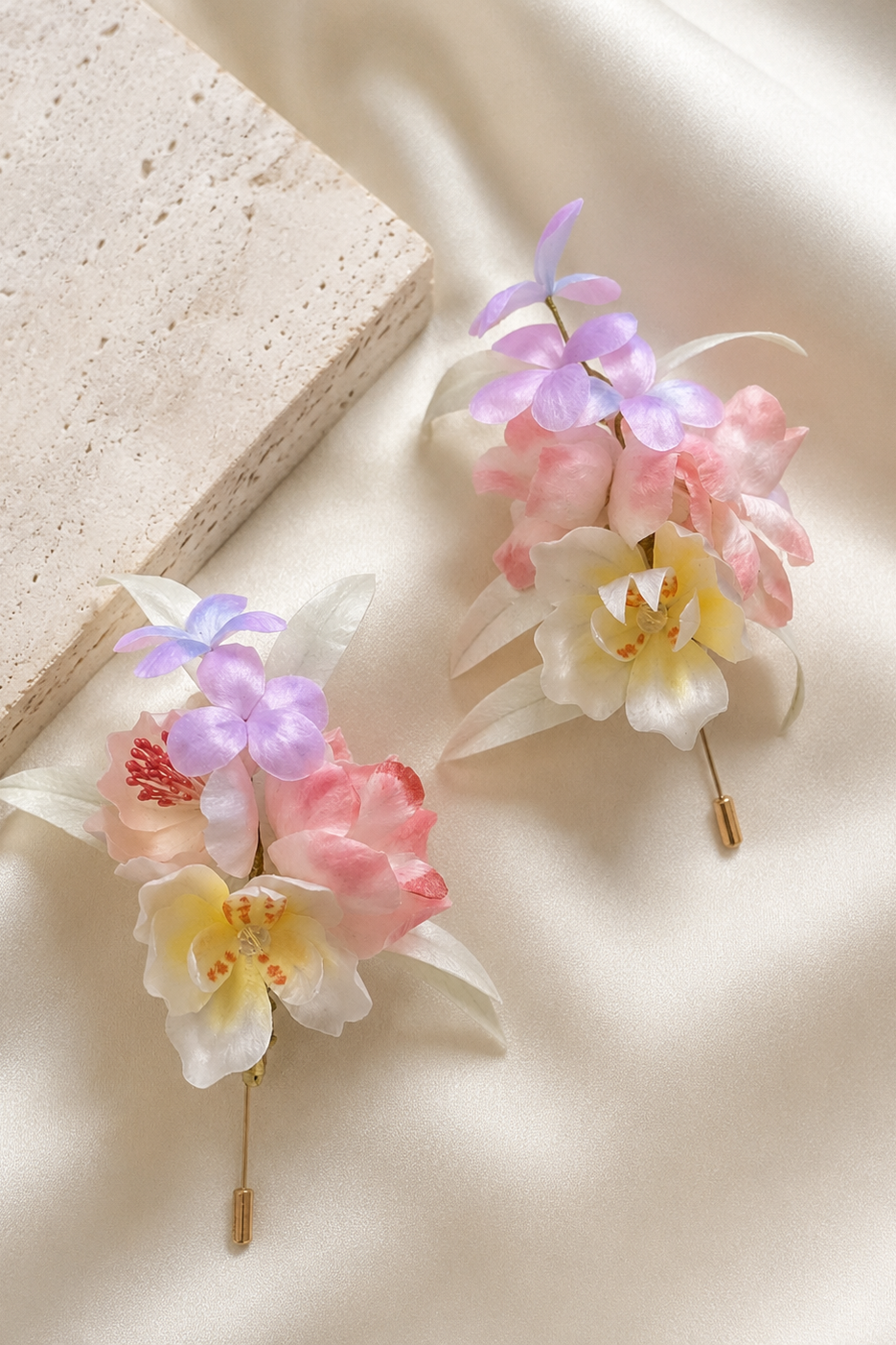 Pastel Orchid Brooch
