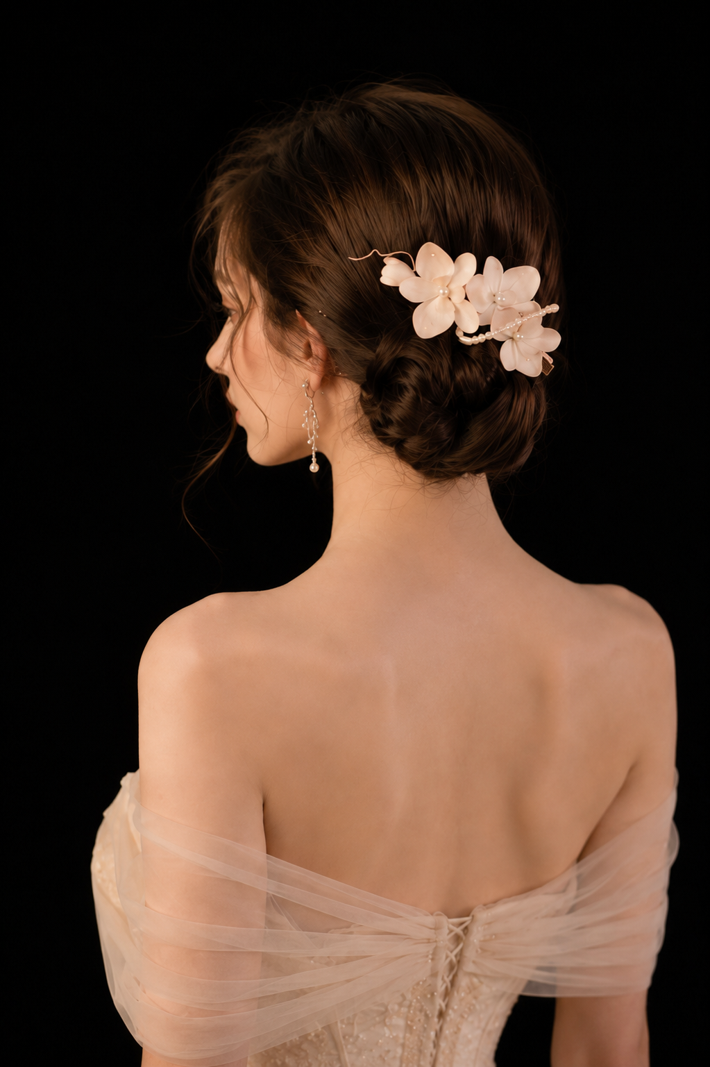 Handmade Phalaenopsis Orchid Velvet Flower Hair Clip