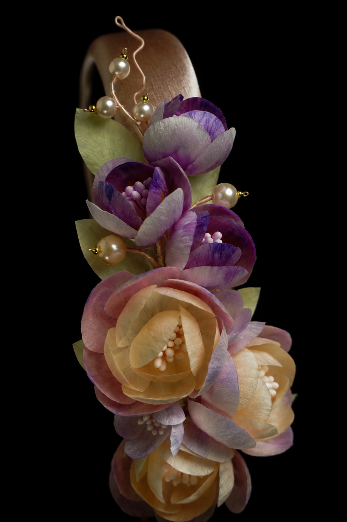 Handmade Silk Camellia Floral Headband
