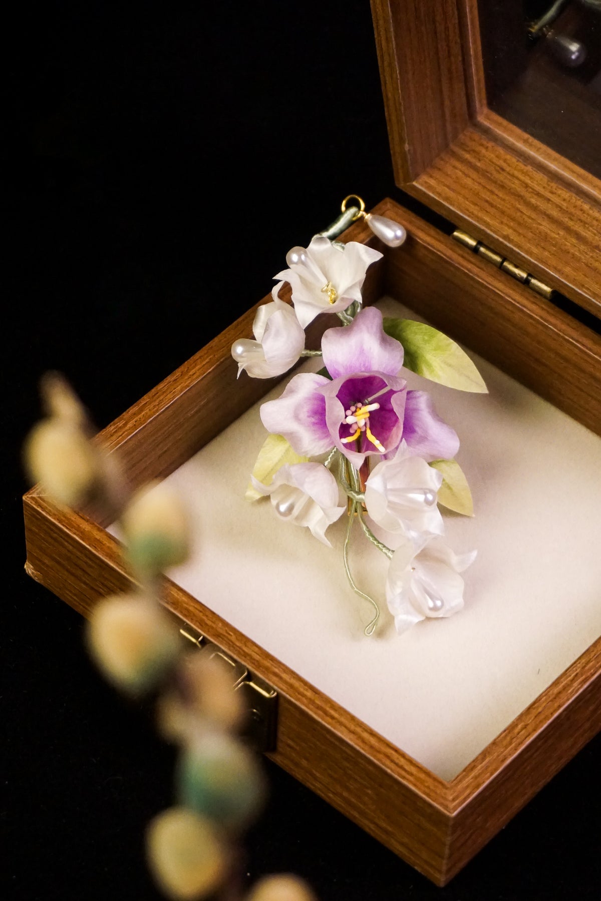 Purple Freesia Hairpiece
