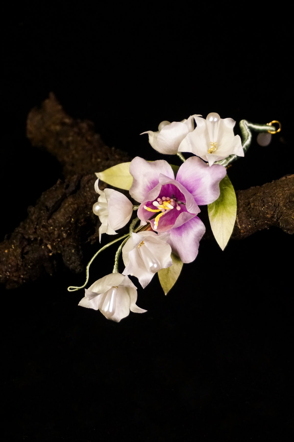 Purple Freesia Hairpiece