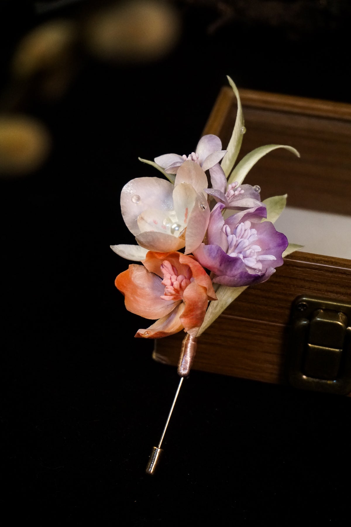 Handmade Pastel Floral Bouquet Brooch