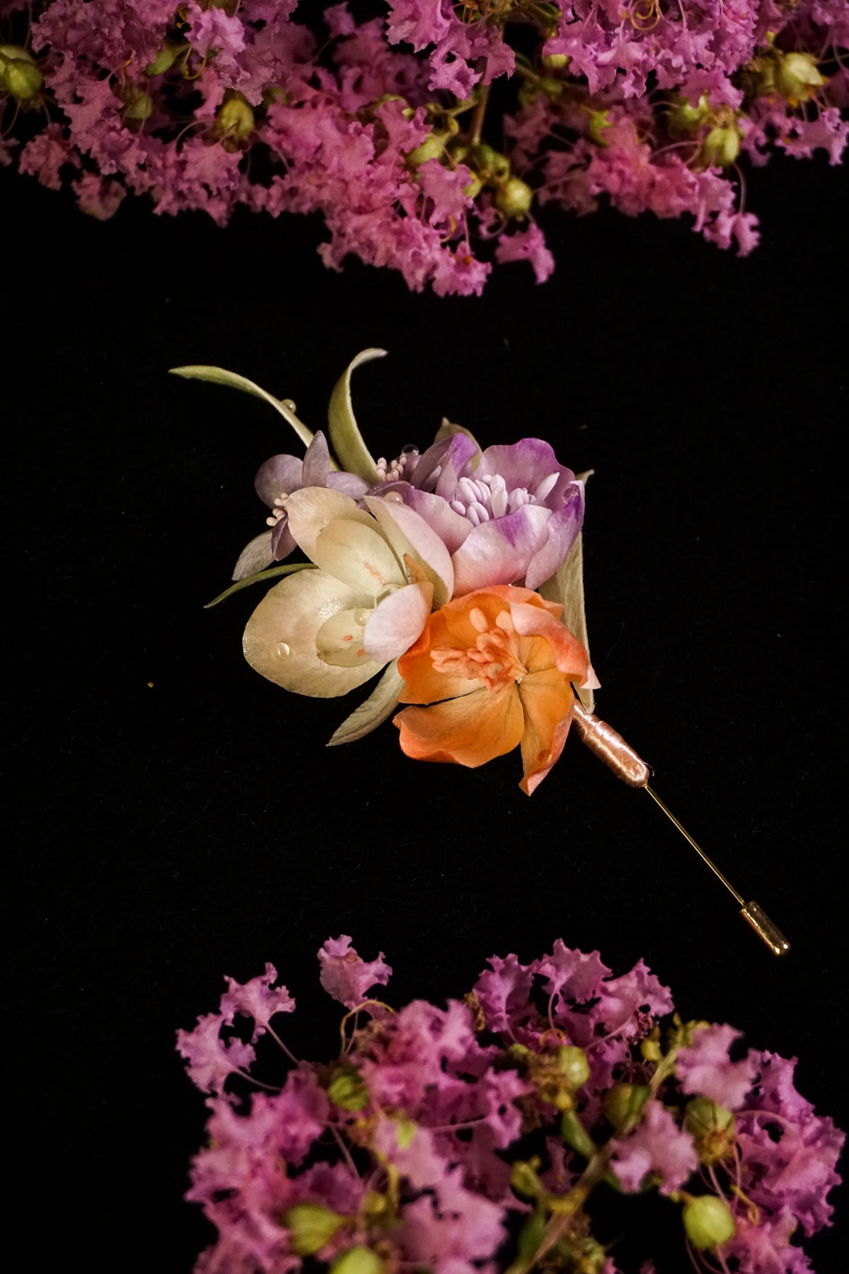 Handmade Pastel Floral Bouquet Brooch