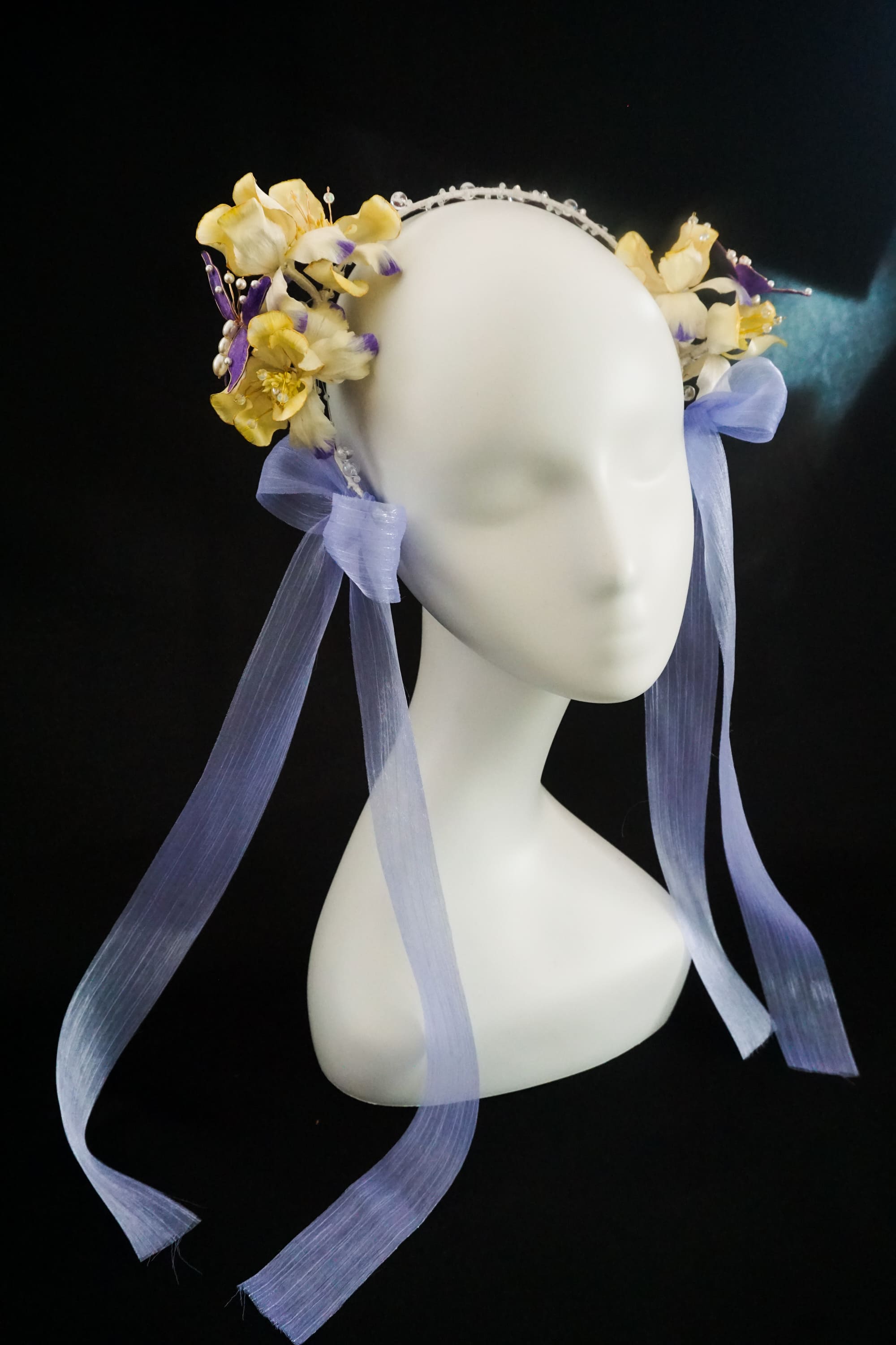 Purple Iris Butterfly Flower Crown