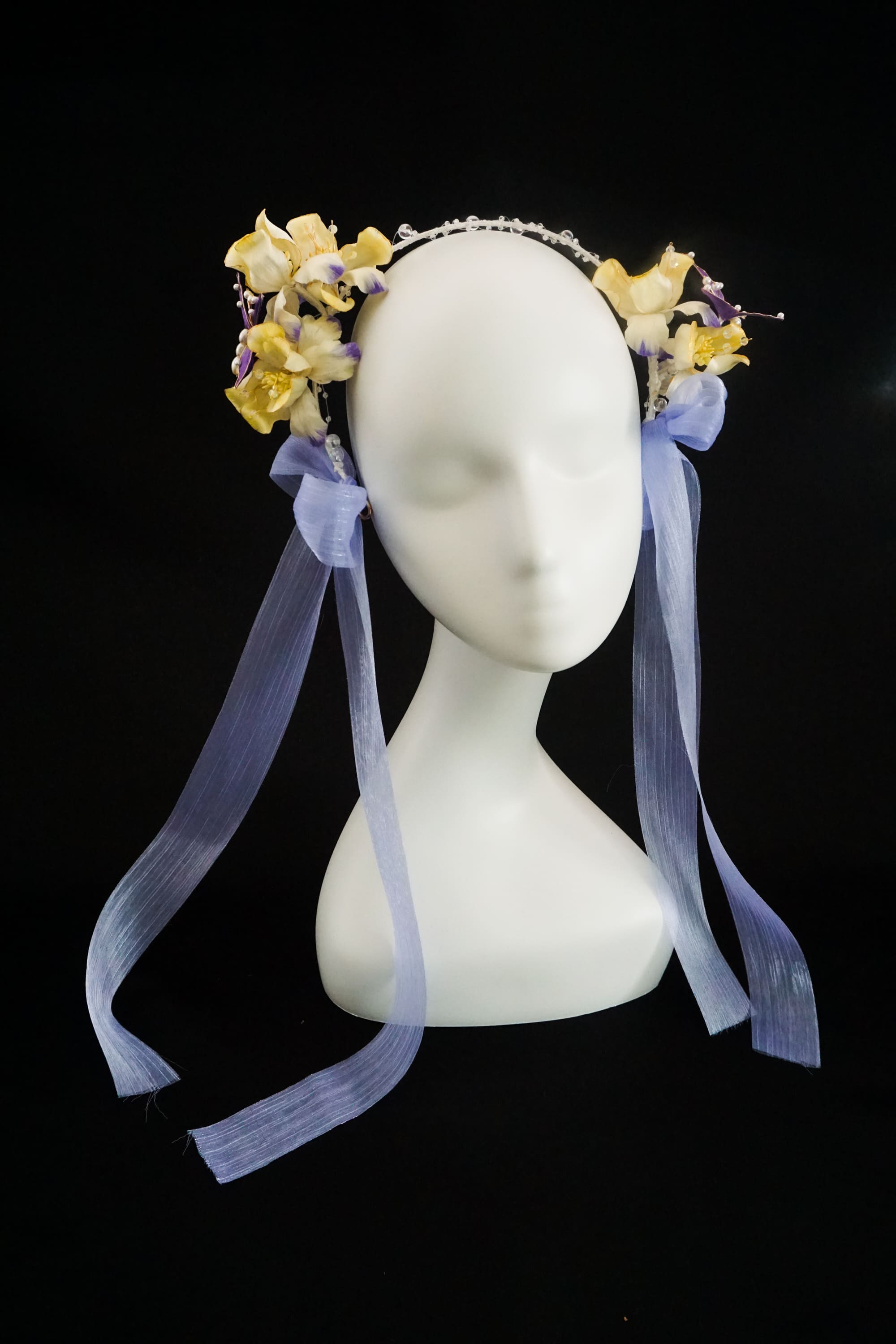 Purple Iris Butterfly Flower Crown