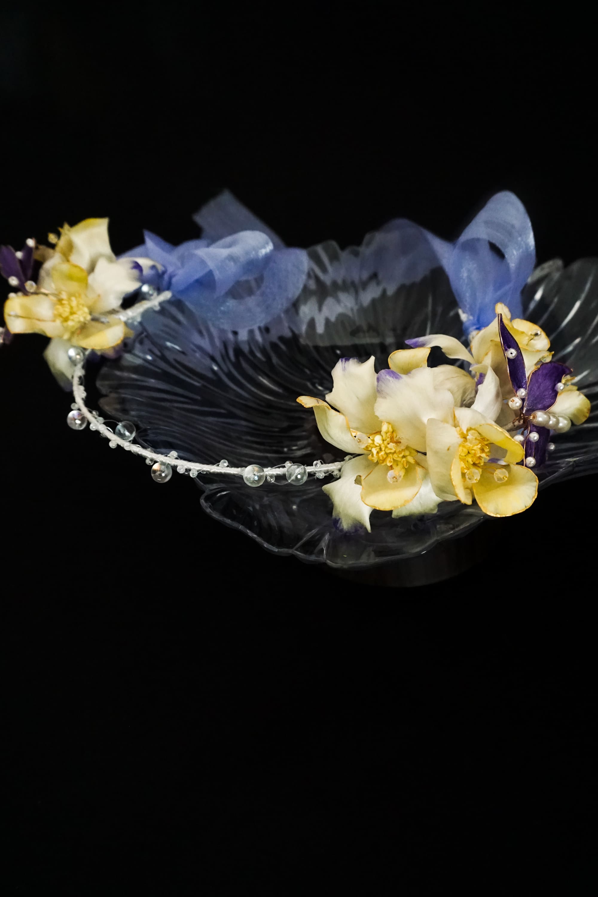 Purple Iris Butterfly Flower Crown