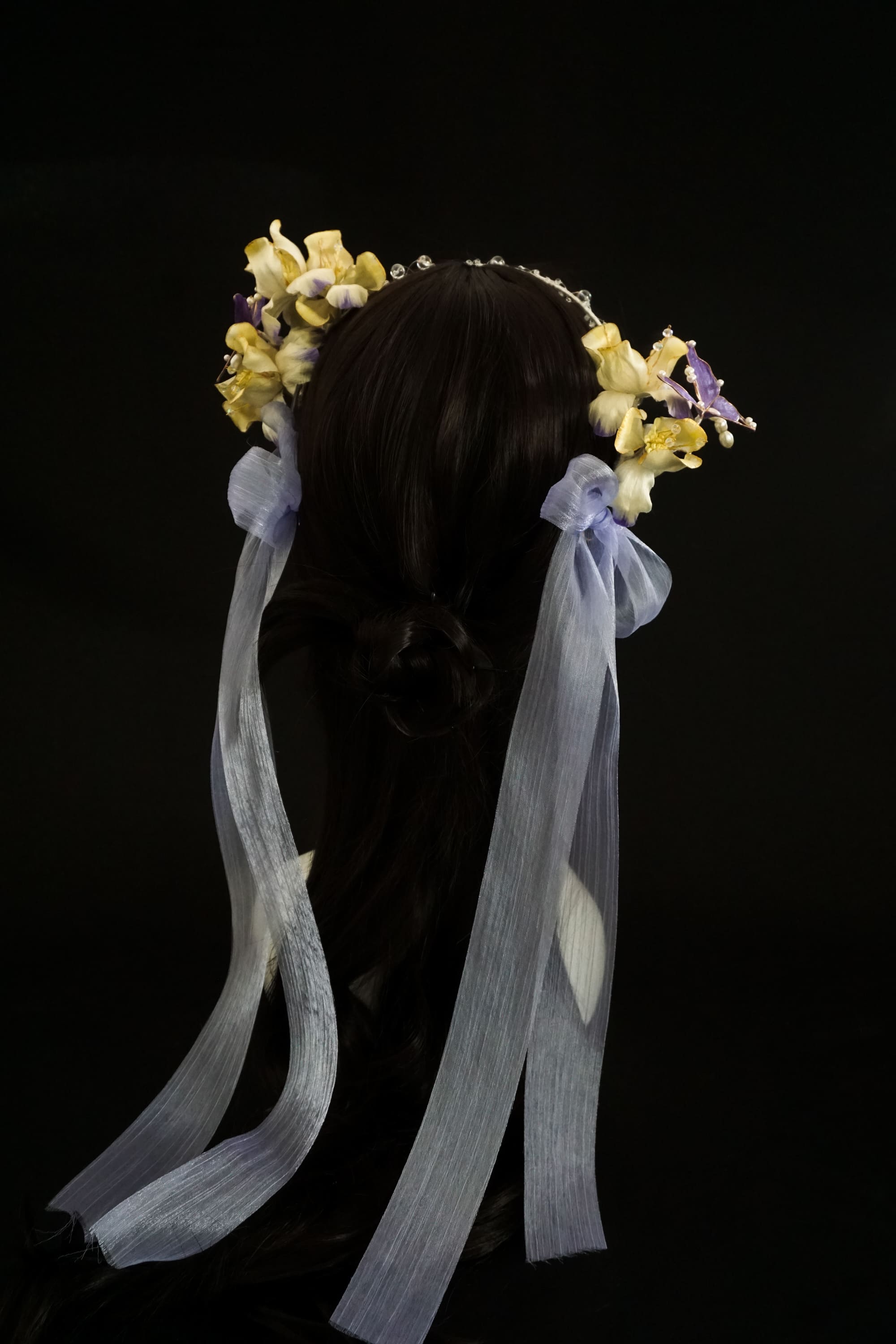 Purple Iris Butterfly Flower Crown