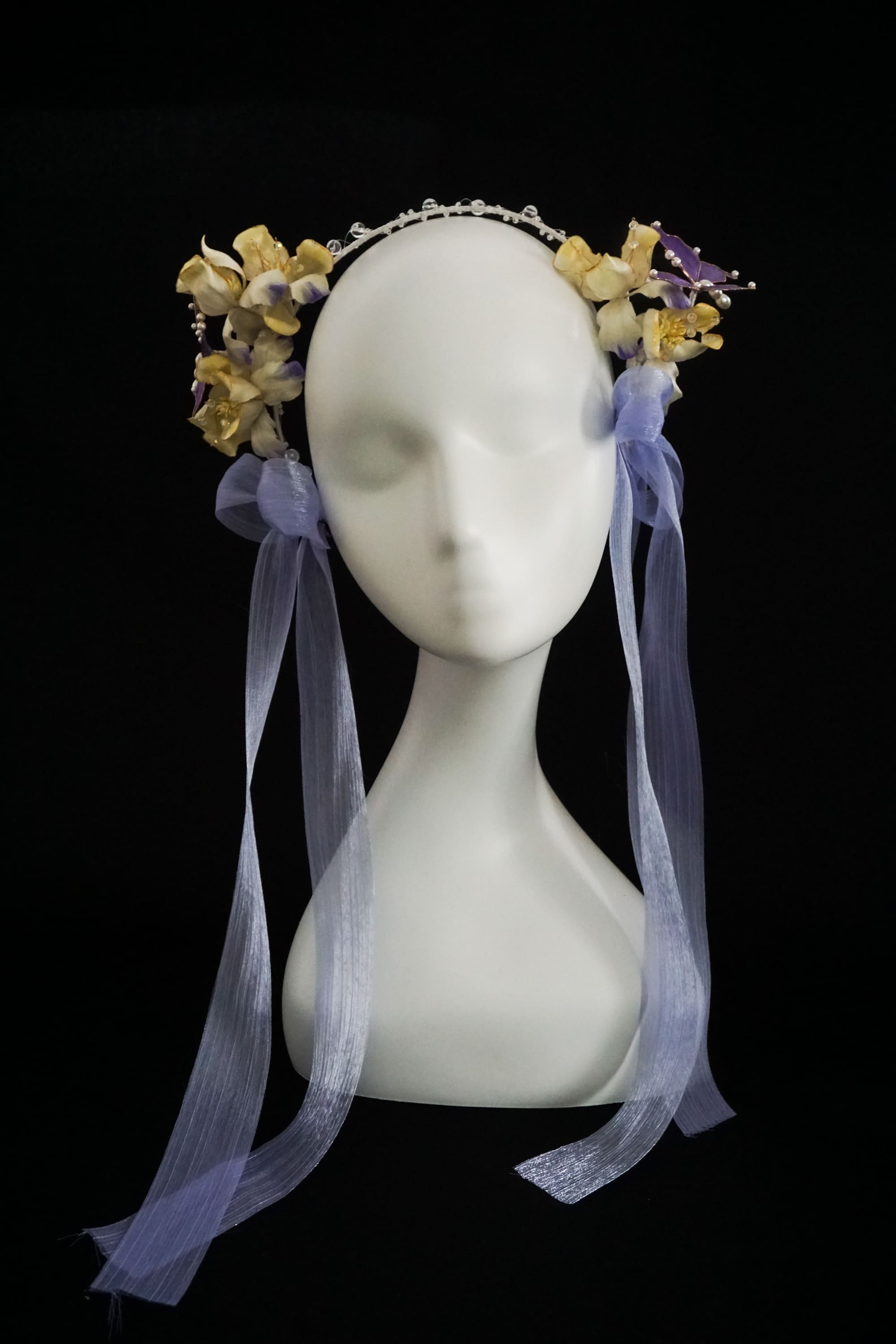 Purple Iris Butterfly Flower Crown