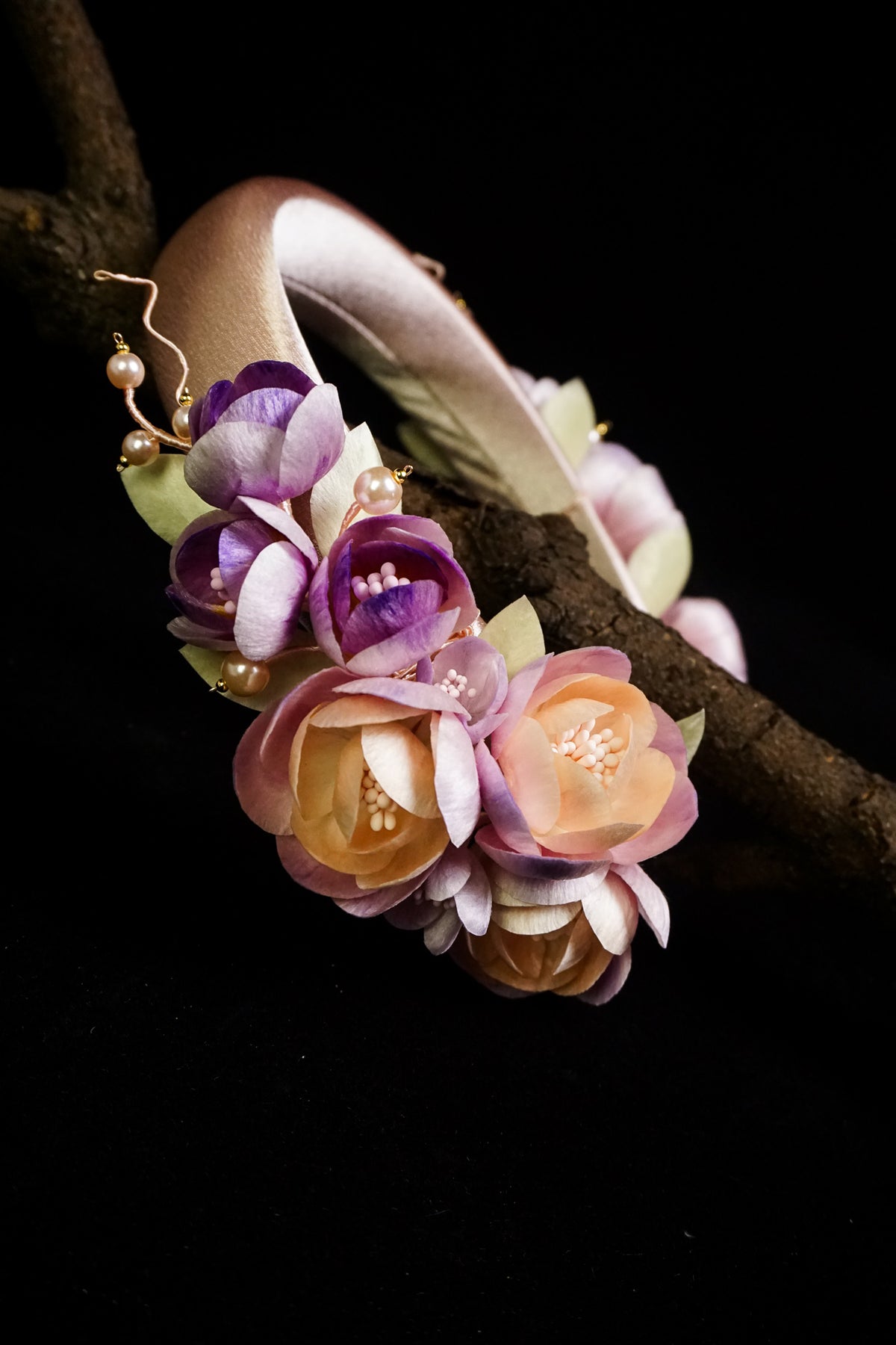 Handmade Silk Camellia Floral Headband