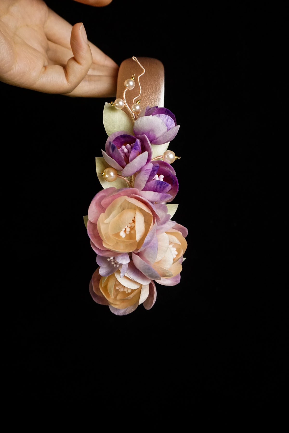 Handmade Silk Camellia Floral Headband