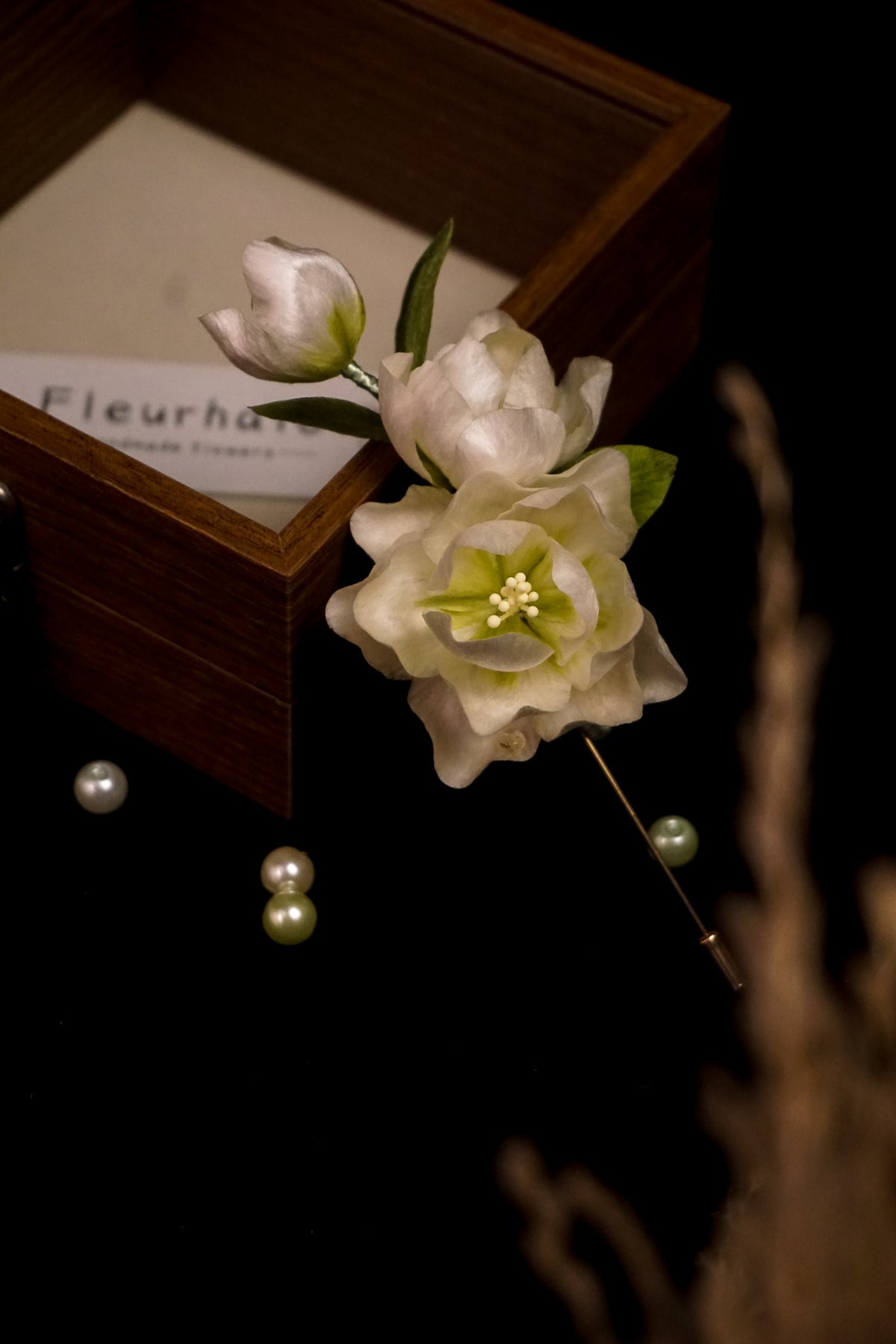 Handmade Jasmine Flower Brooch