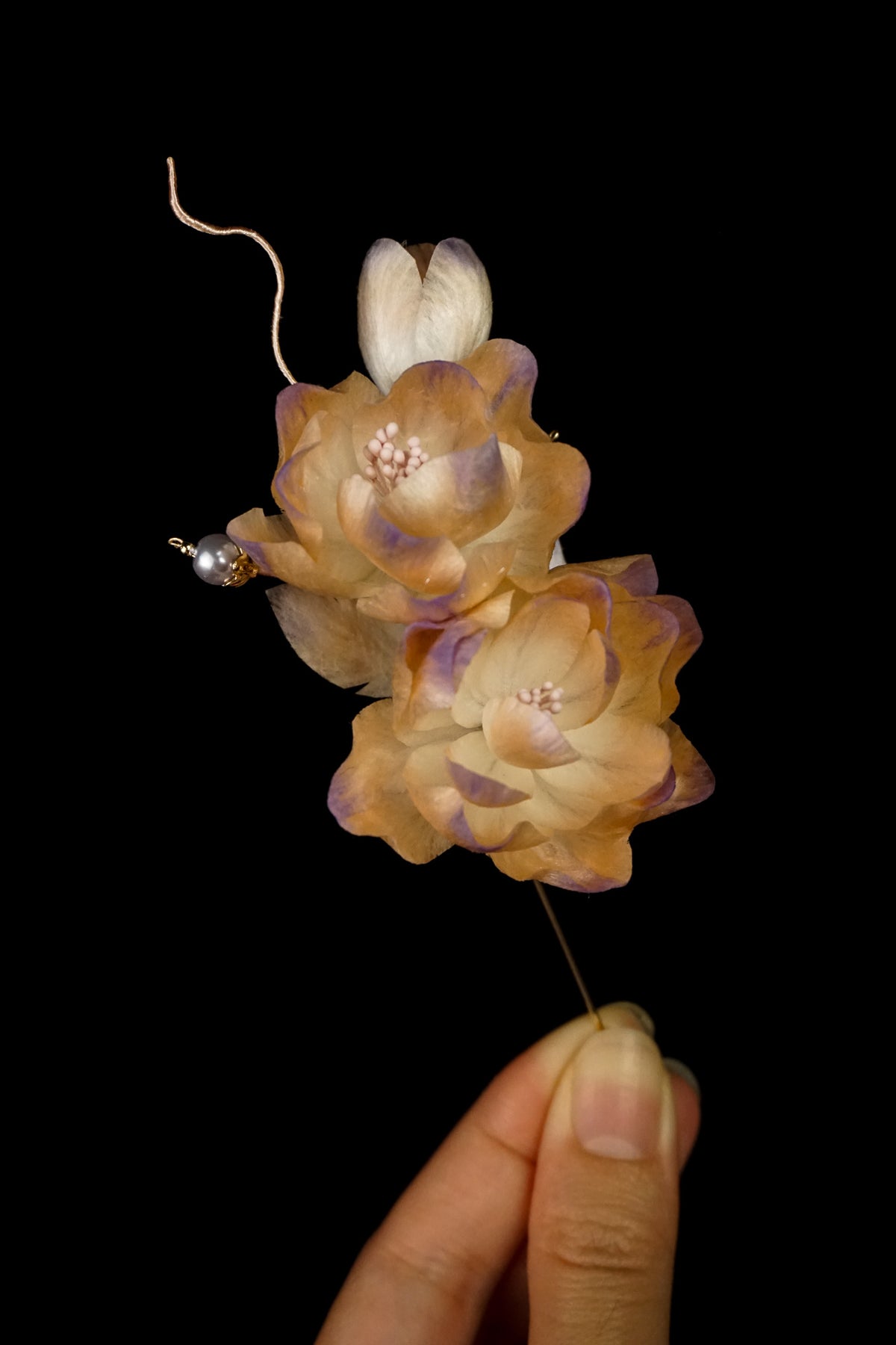 Pink & Purple Rose Brooch