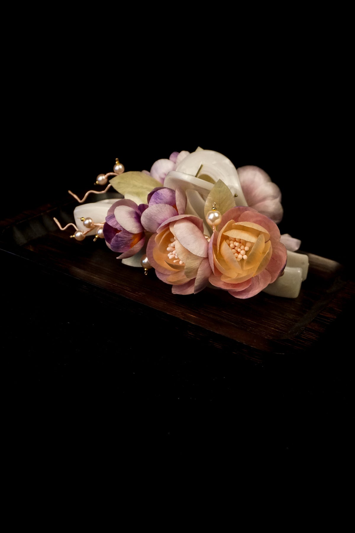 Pink & Purple Flower Claw Clip