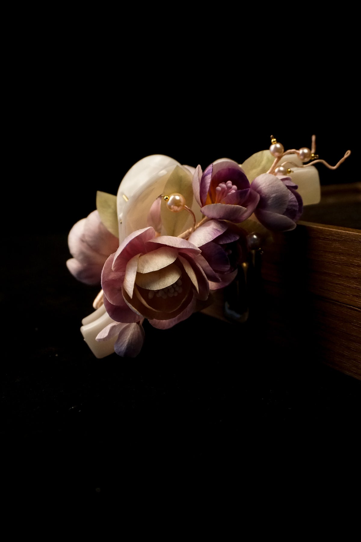 Pink & Purple Flower Claw Clip