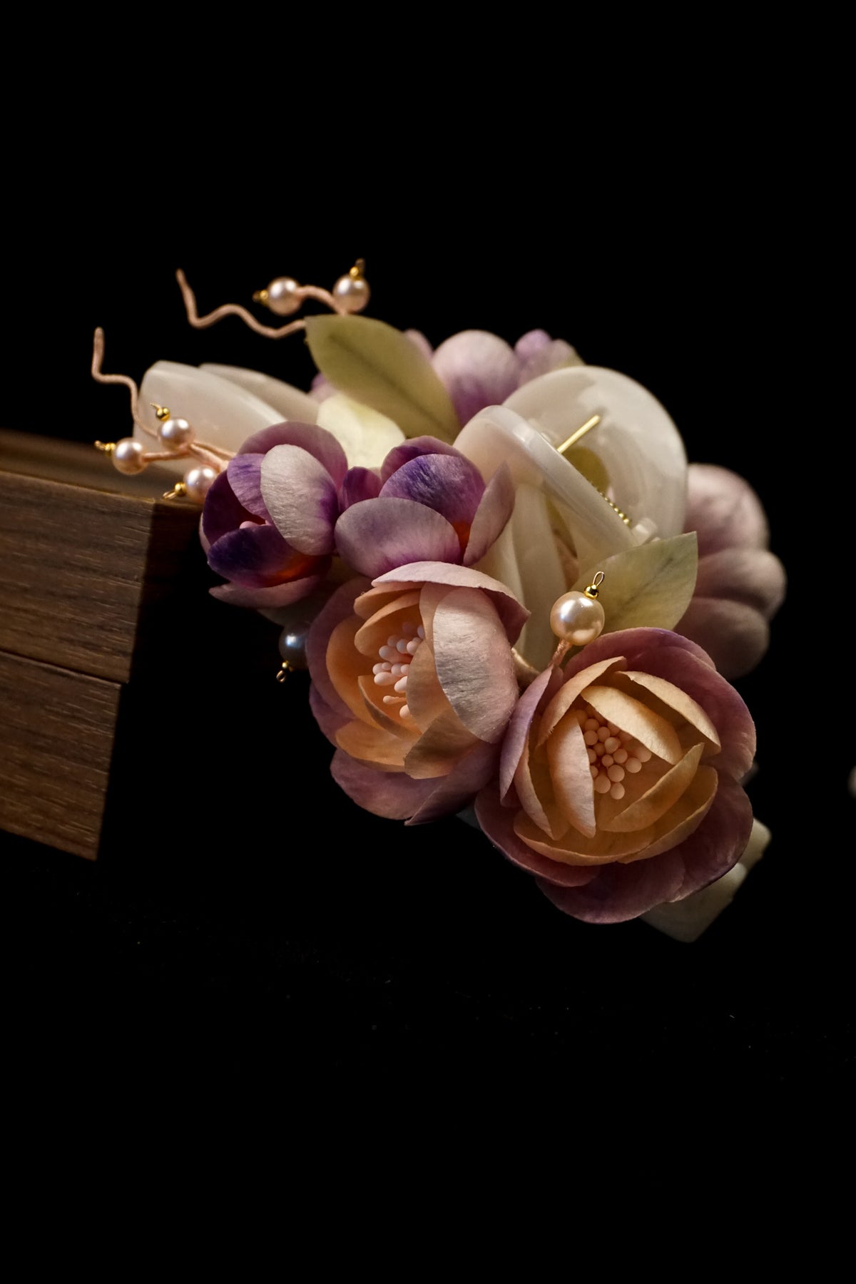 Pink & Purple Flower Claw Clip