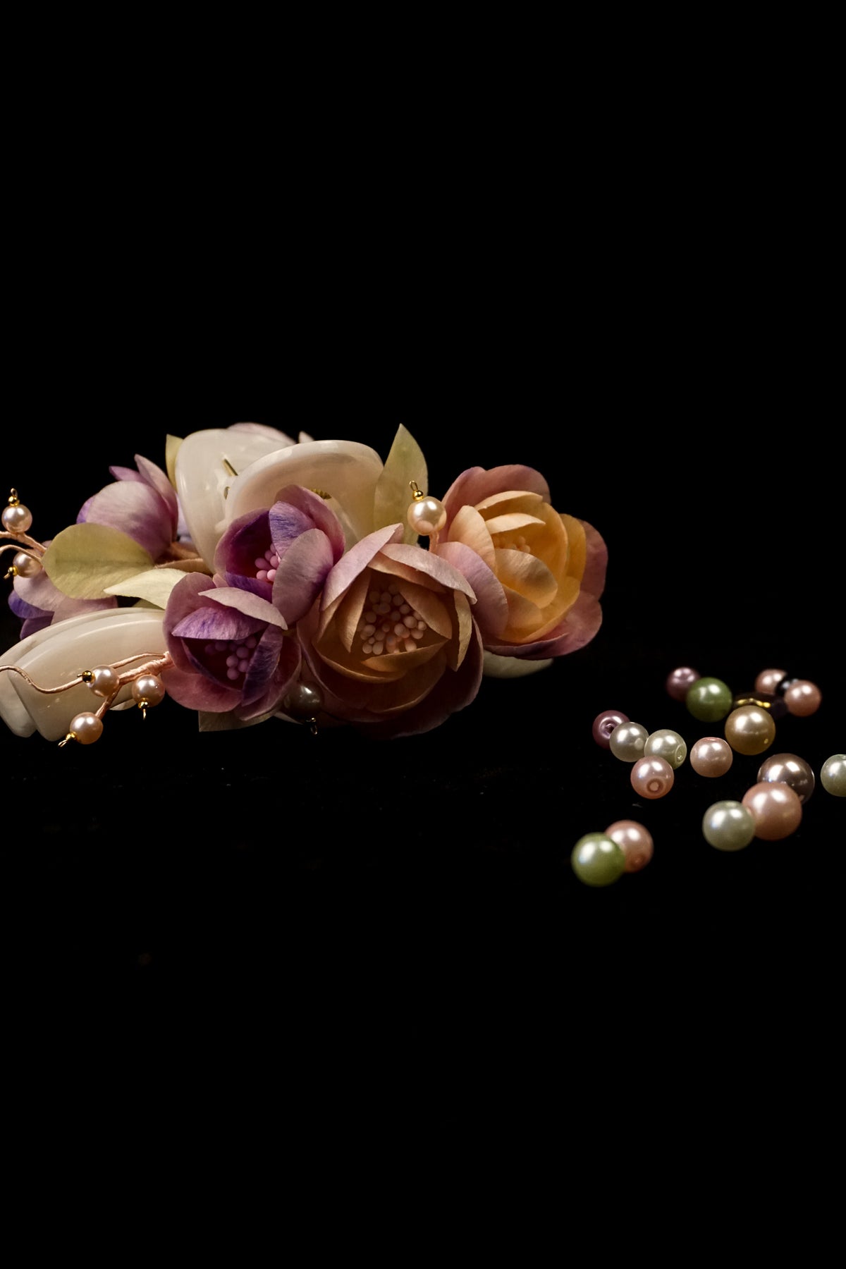 Pink & Purple Flower Claw Clip