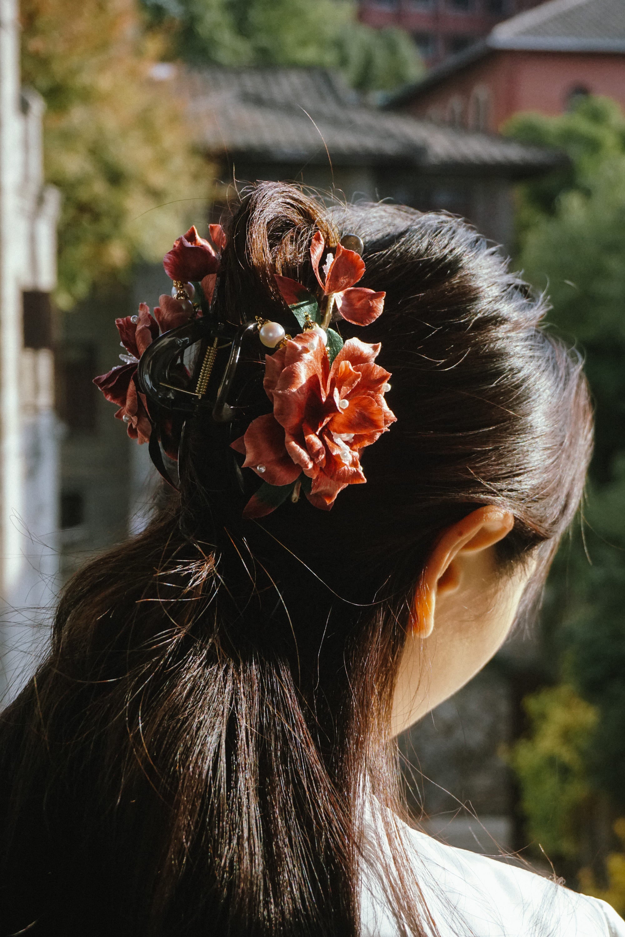 Autumn Camellia Hair Claw