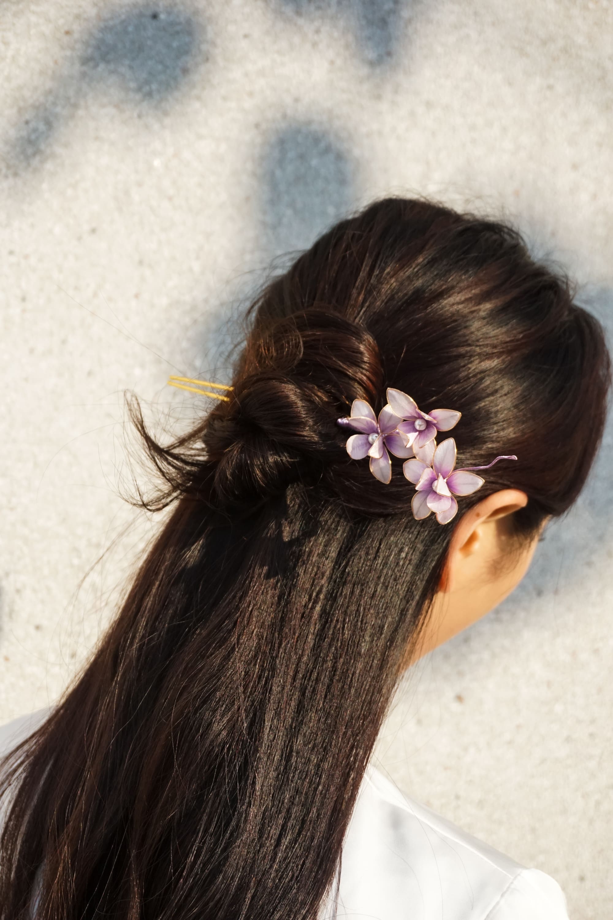 Violet Blossom Hair Pin