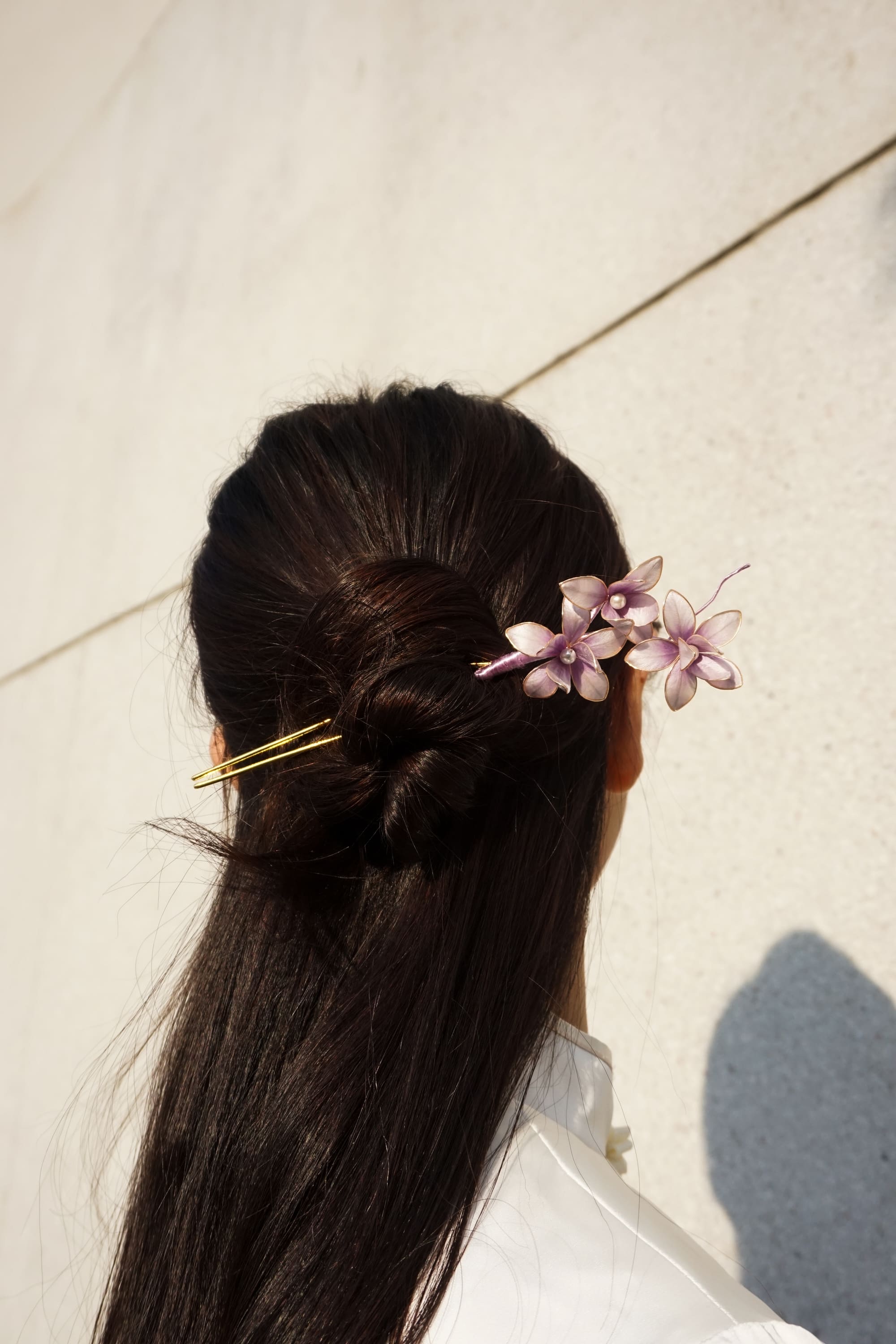 Violet Blossom Hair Pin