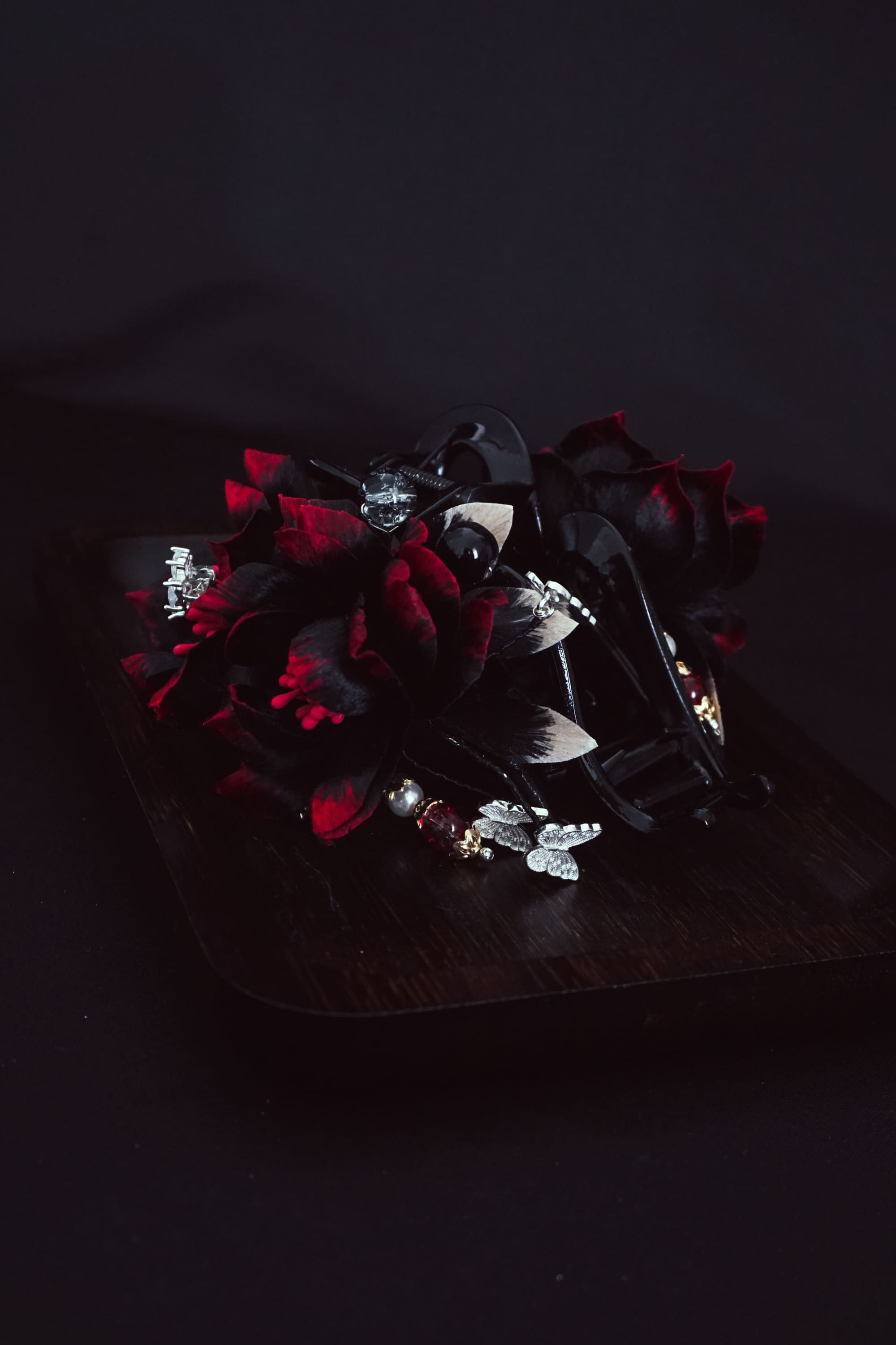 Midnight Rose Hair Claw