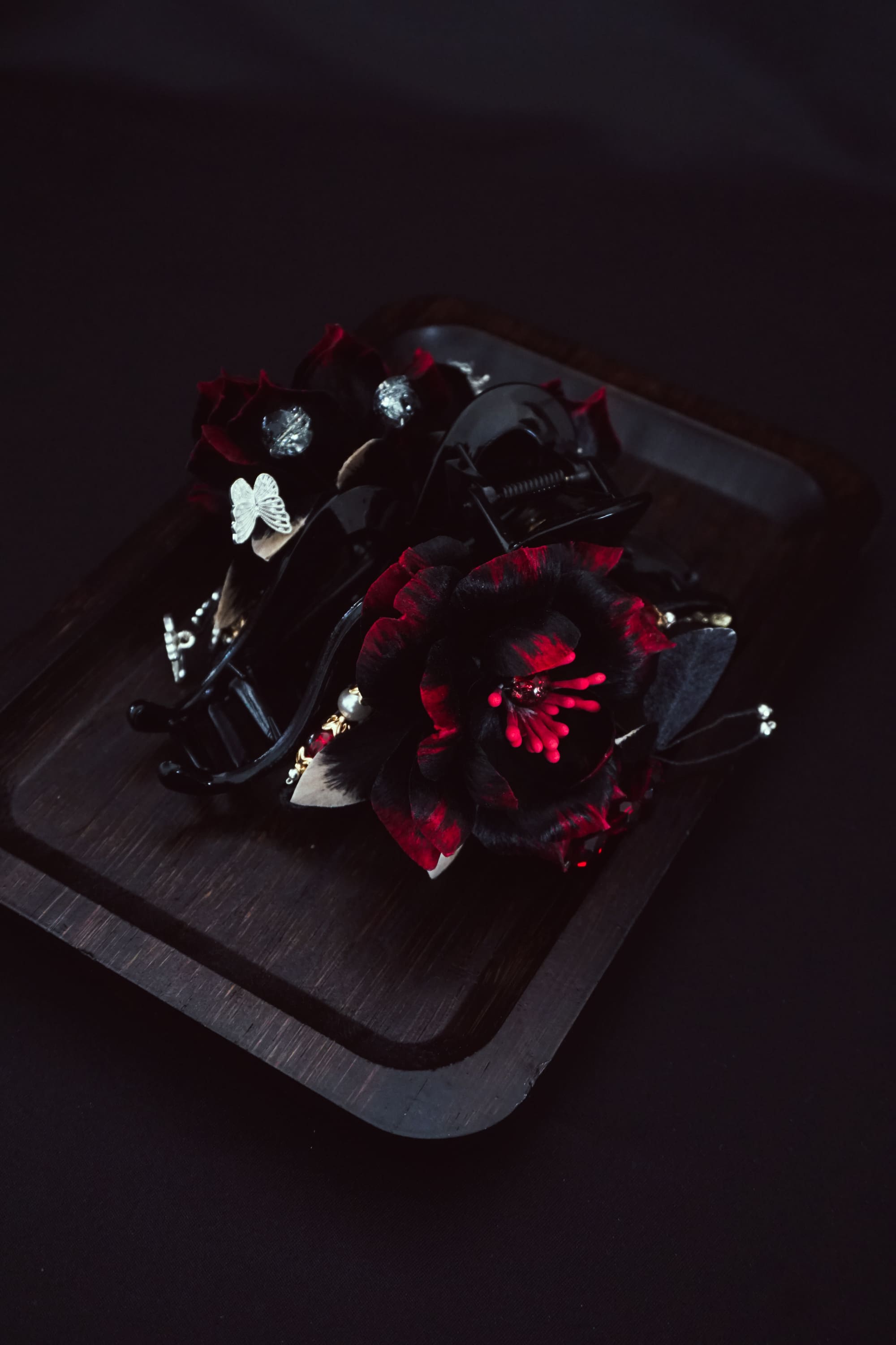 Midnight Rose Hair Claw