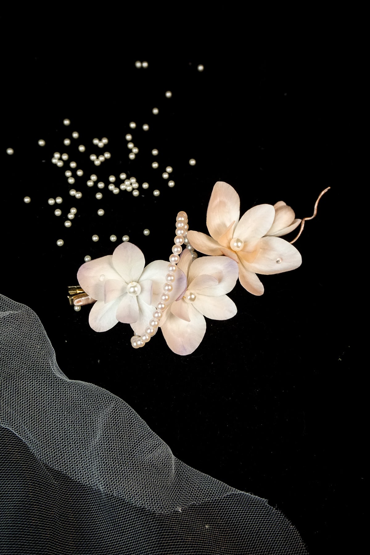 Handmade Phalaenopsis Orchid Velvet Flower Hair Clip