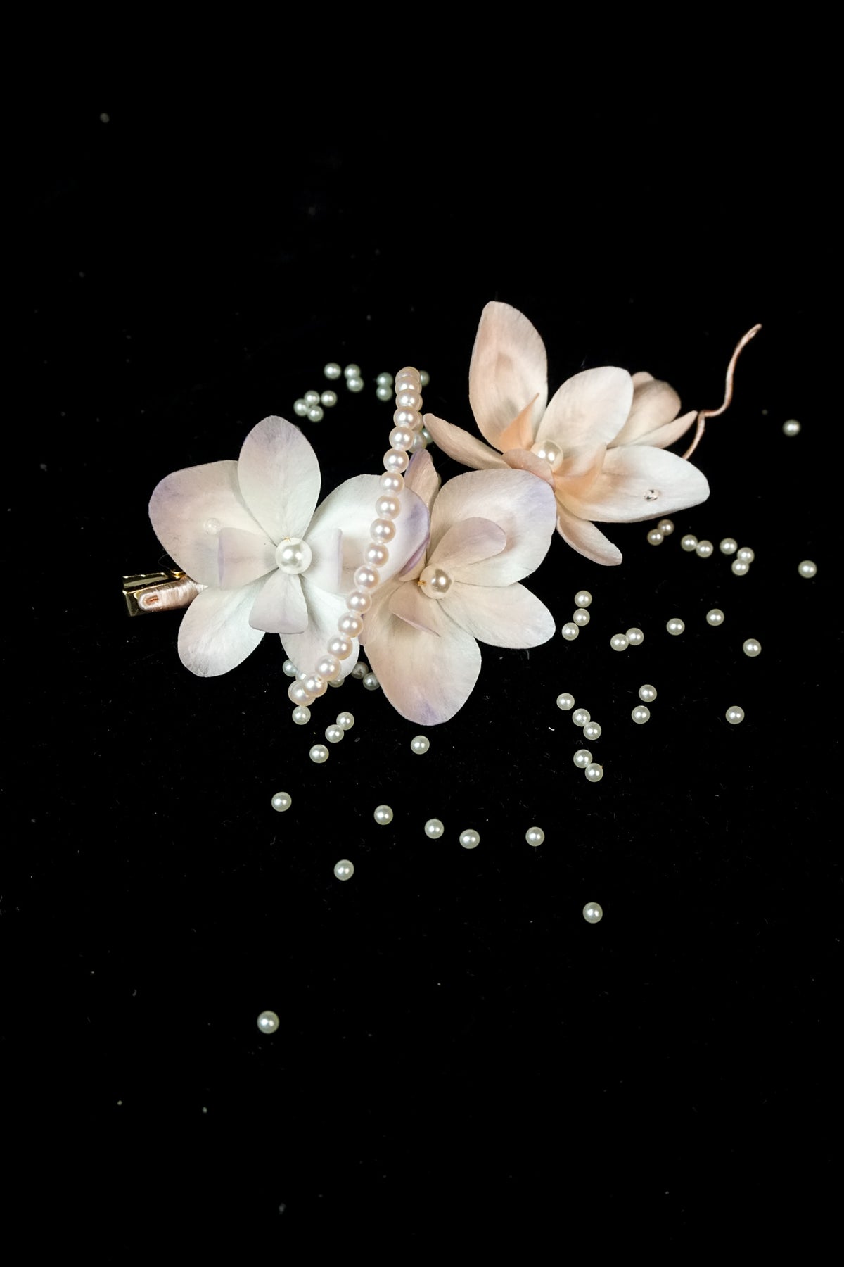 Handmade Phalaenopsis Orchid Velvet Flower Hair Clip