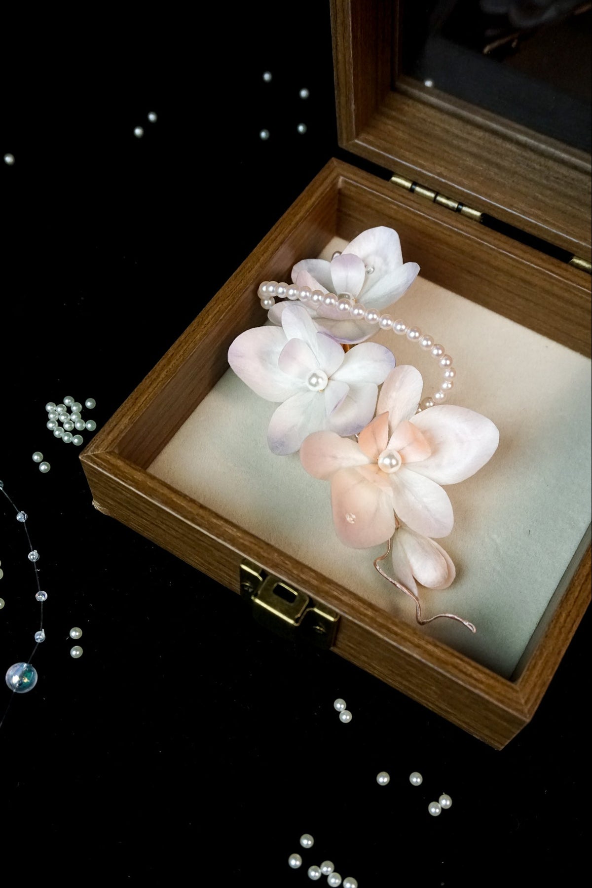 Handmade Phalaenopsis Orchid Velvet Flower Hair Clip