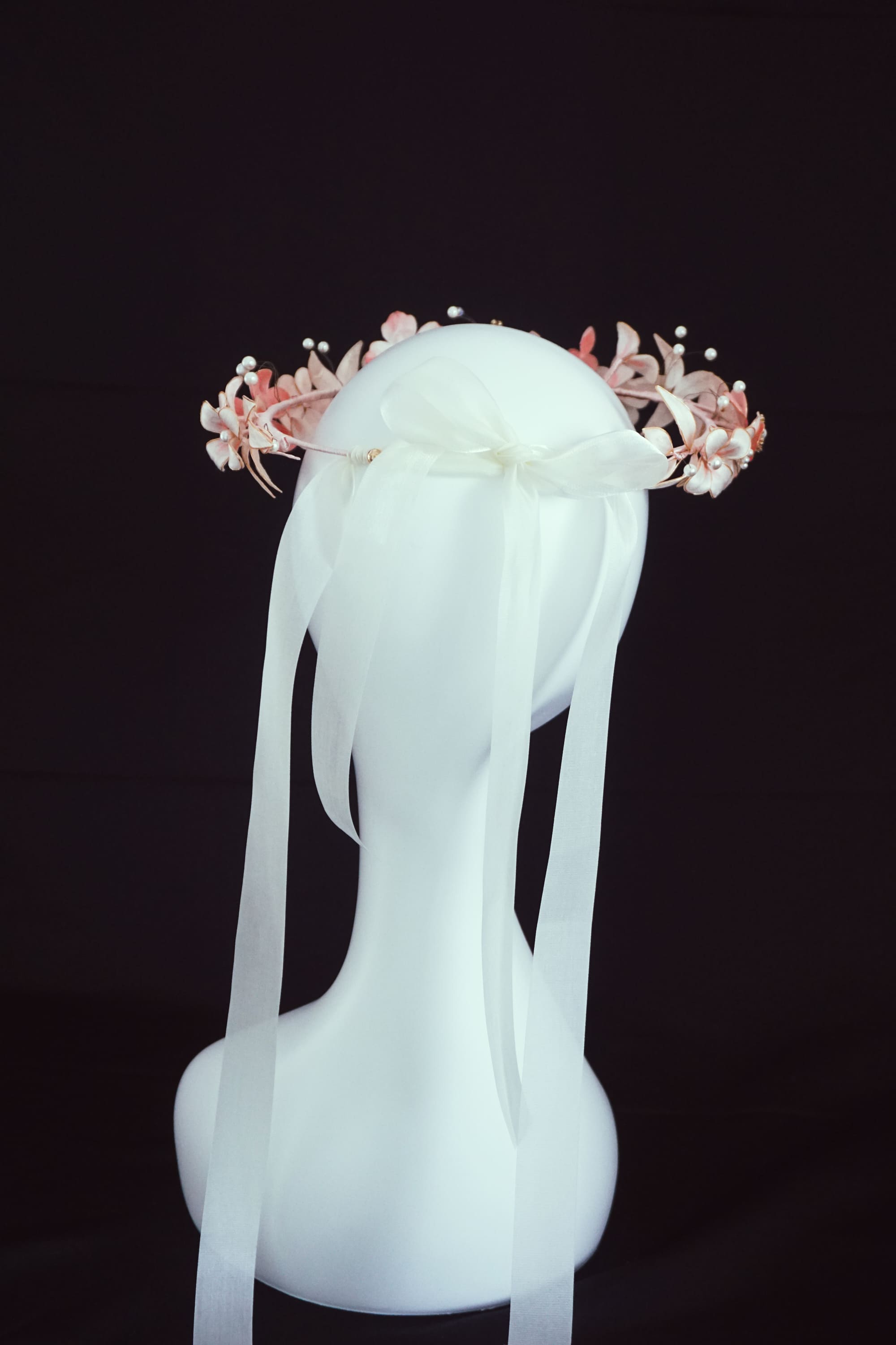 Enamel Pink Flower Crown