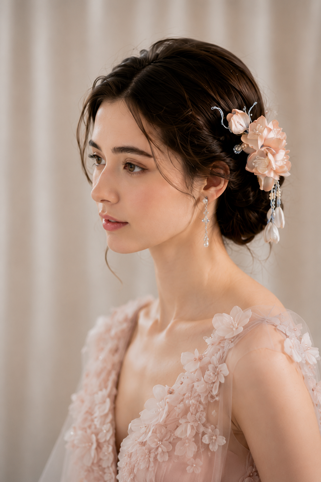 Handmade Begonia Velvet Flower Hair Comb